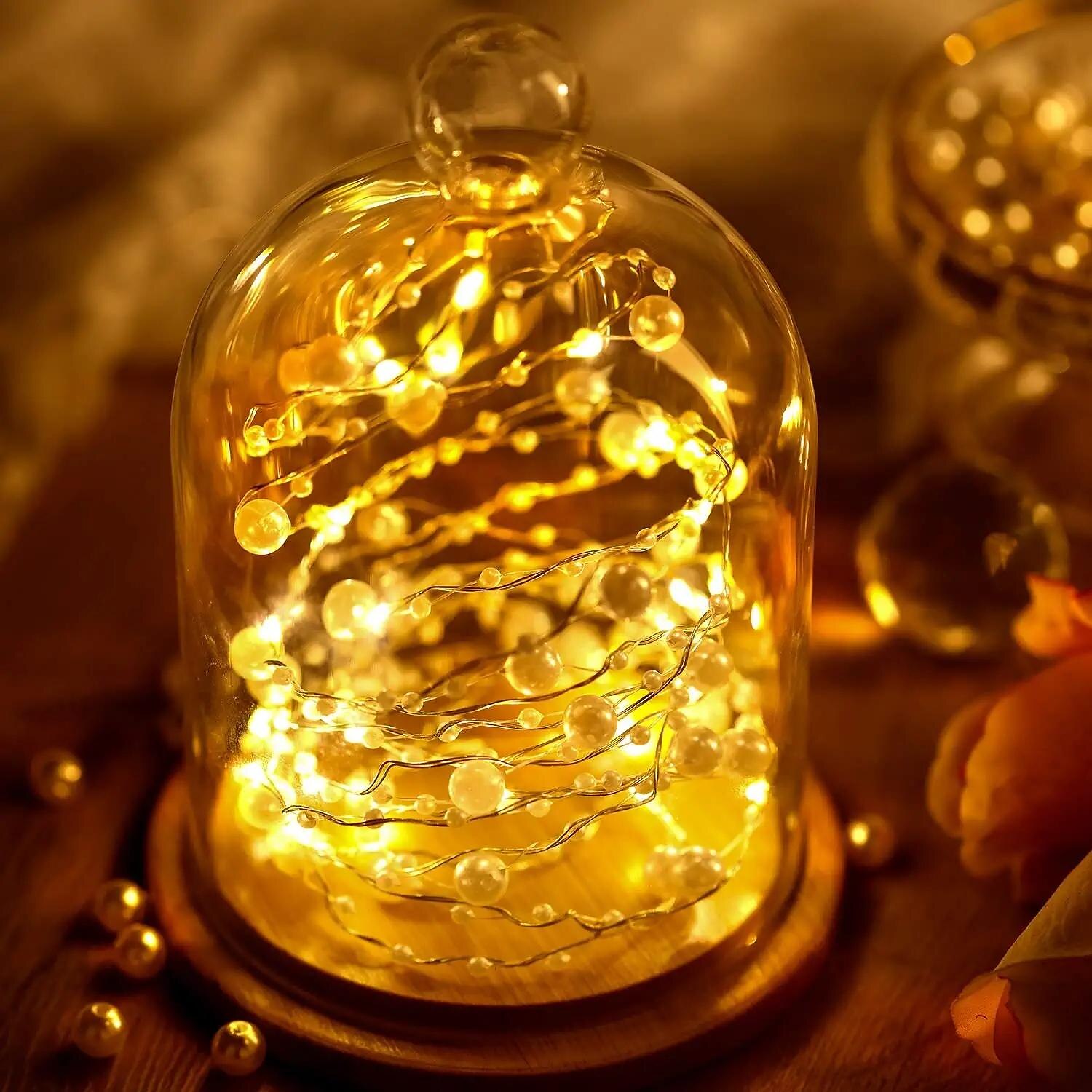 أضواء عيد الميلاد الأحمر بيري جارلاند LED أضواء الجنية 5m-50leds 3m-30leds زينة الكريسماس التحكم عن بعد بالبطارية 8 أوضاع في الهواء الطلق أضواء العطلات المقاومة للماء لتزيين حفلات أعياد الميلاد 2025 - $11.49 –P3