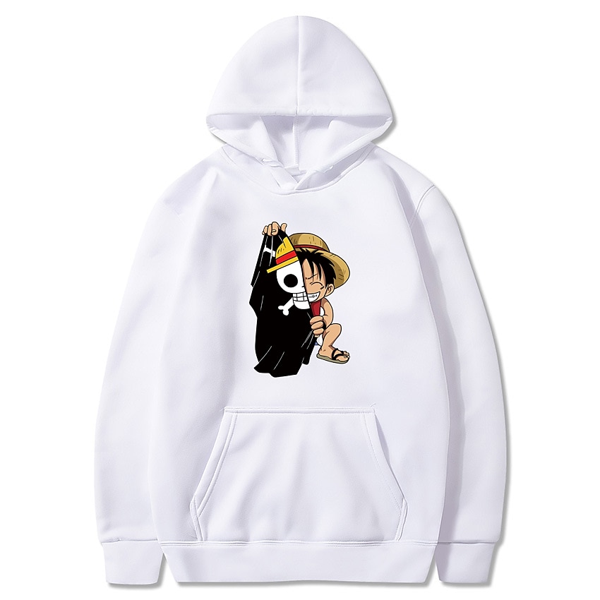 One Piece Monkey D. Luffy Hanorac cu Glugă Anime Desen animat Anime Buzunar frontal Grafică Pentru Pentru cupluri Bărbați Pentru femei Adulți Halloween Carnaval Ștanțare la cald Stradă Zilnic 2025 - $27.99 –P4