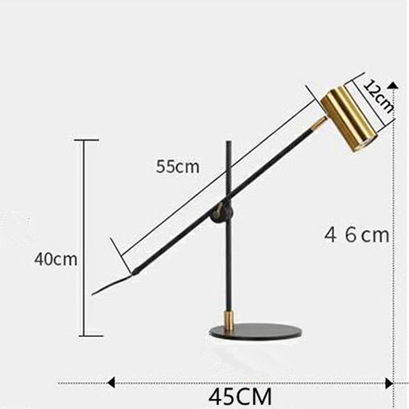 skrivbords-/bordslampa, matt mässingsfinish, justerbar höjd, balansarm, in-line vippströmbrytare 2025 - $127.99 -P7