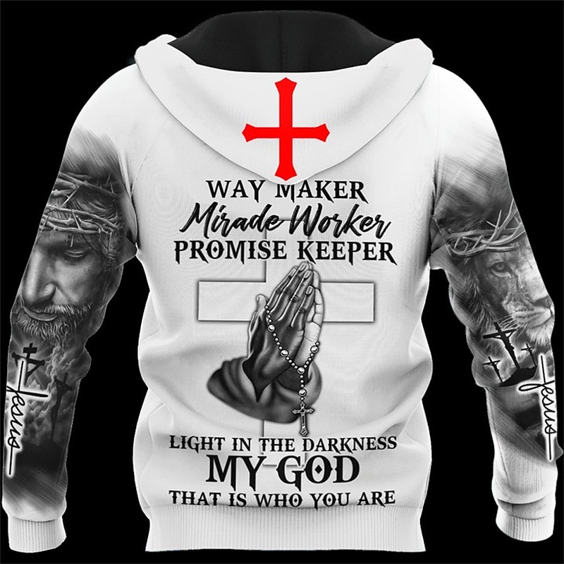 Hombre León Caballeros templarios Sudadera Sudaderas Sudadera Con Capucha Manga Larga Sudadera con capucha Con Capucha Ropa de calle Impresión 3D Diario Deportes Gris Estampado Primavera & Otoño 2025 - $31.99 –P3