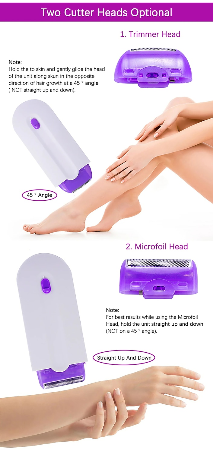 Professional Painless Hair Removal Kit Laser Touch Epilator USB Rechargeable Women Body Face Leg Bikini Hand Shaver Hair Remover 2024 - AED 42.11 –P5