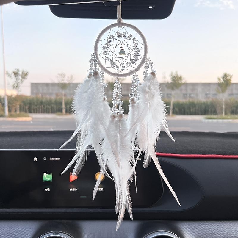 Pink Dream Catcher Handmade Gift with Feather Wall Hanging Decor Art Wind Chimes Boho Style Car Hanging Home Pendant 2025 - $15.49 –P8