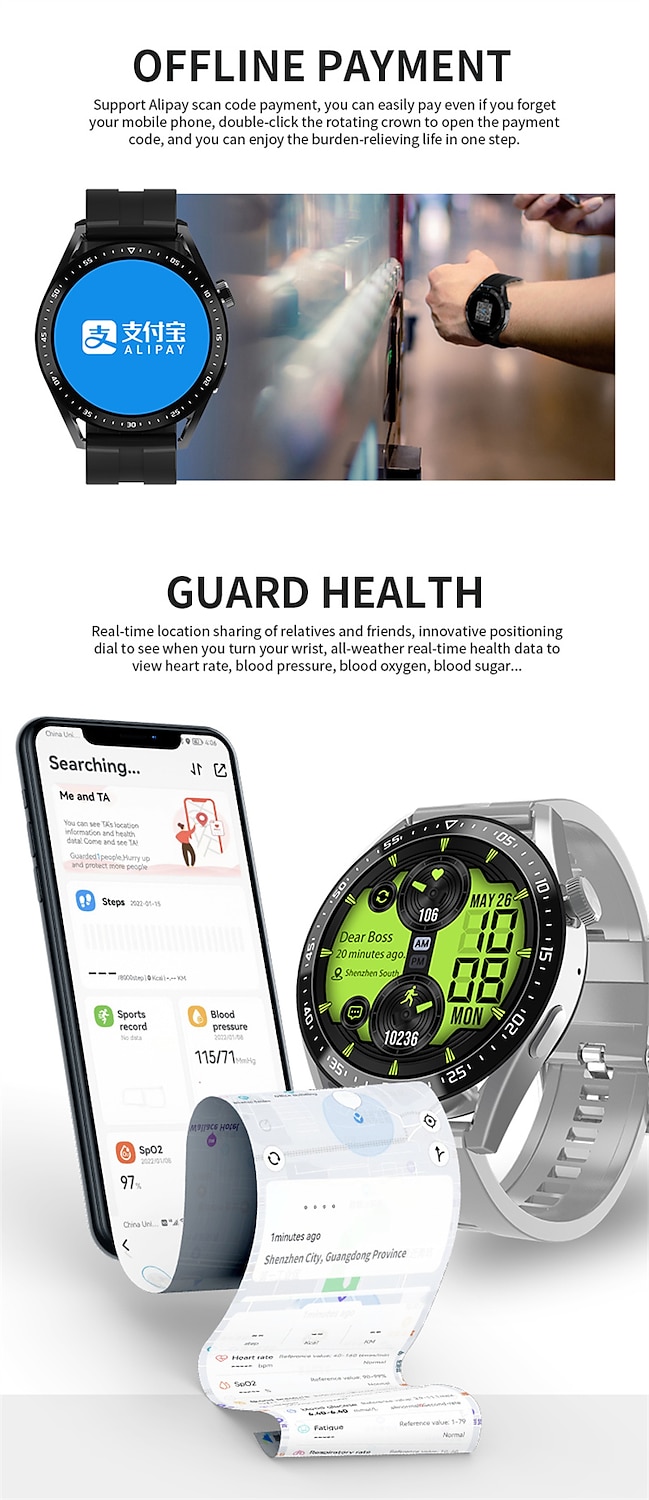HW28 Slimme horloge 1.39 inch(es) Smart horloge Bluetooth Stappenteller Gespreksherinnering Activiteitentracker Compatibel met: Android iOS Heren Lange stand-by Handsfree bellen Waterbestendig IP 67 2025 - $59.99 –P10