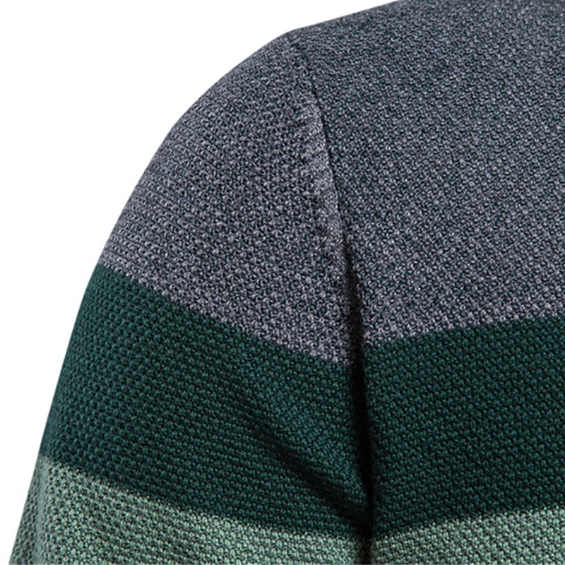Herren Pullover Gerippt Stricken Strick Farbblock Rundhalsausschnitt warm halten Moderne zeitgenössische Geschäft Freizeitskleidung Bekleidung Herbst Winter Dunkelmarine Braun M L XL 2025 - $42.99 –P5