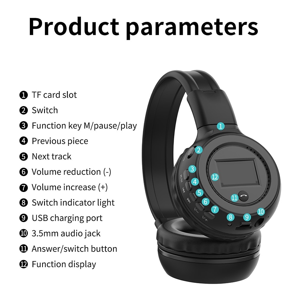 2025年 Zealot B570 ワイヤレスヘッドフォン FMラジオ オーバーイヤー Bluetoothステレオイヤフォンヘッドセット コンピュータ用電話TFカードAUXサポート  コレクション – $29.99 –P12