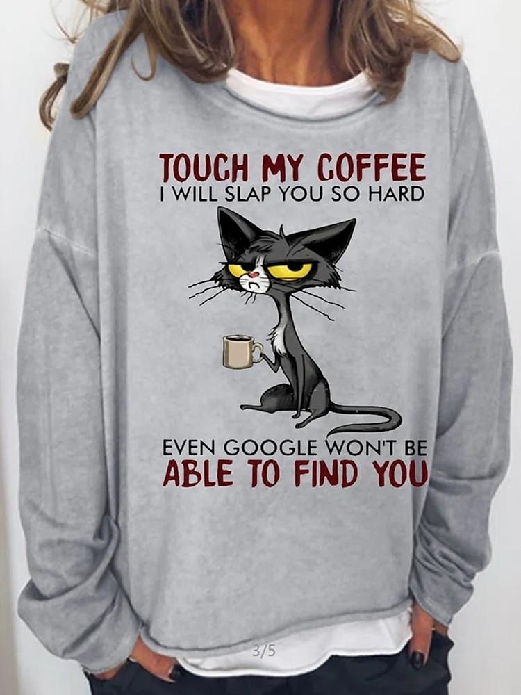 dámská oversized mikina pulovr ze směsi bavlny cat street casual basic top s kulatým výstřihem a dlouhým rukávem mikroelastický pad & zimní comfrt prodyšná měkká tkanina 2025 - $6.99 –P4
