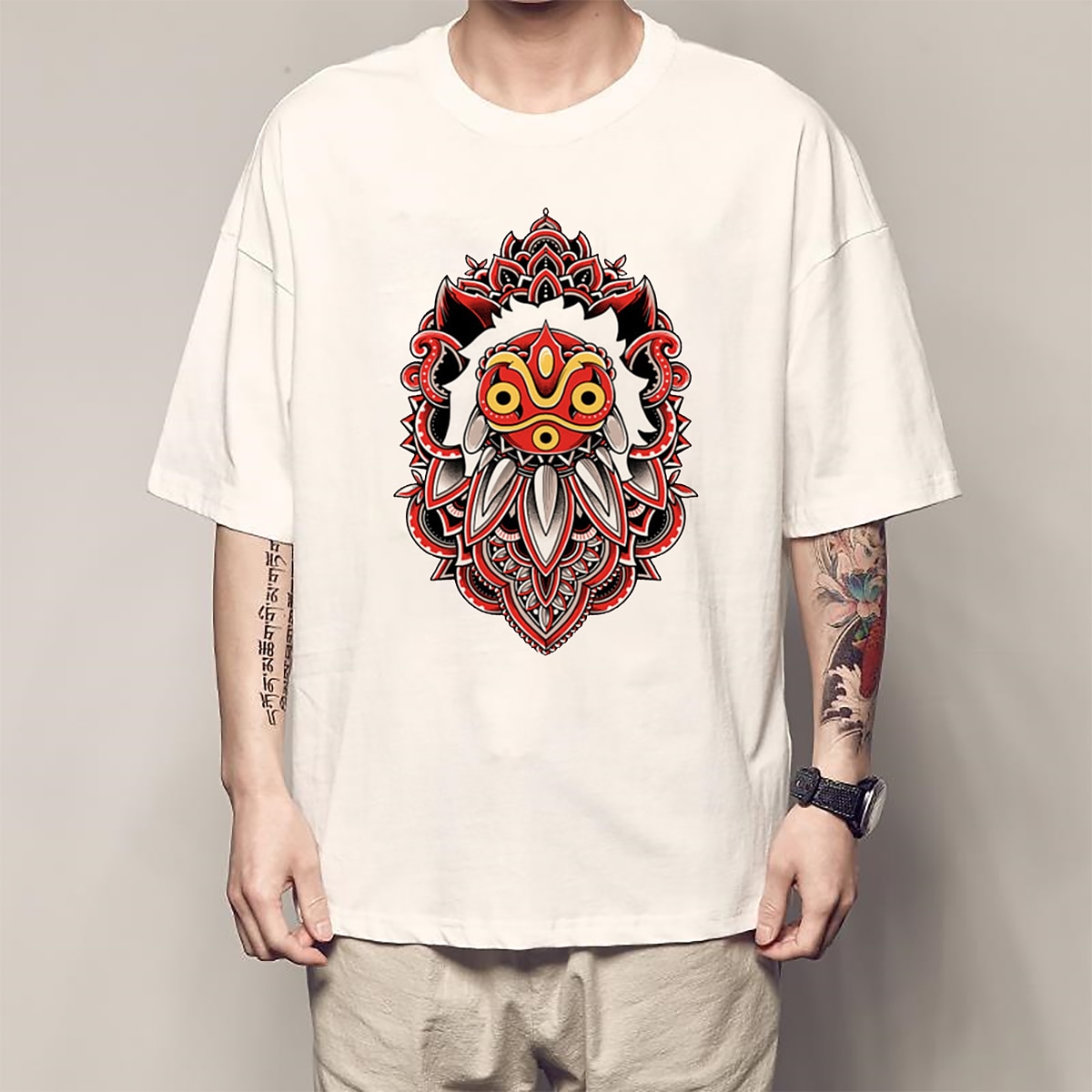 Princess Mononoke San T-shirt Anime Cartoon Anime Classic Street Style For Couple's Men's Women's Adults' Hot Stamping 2025 - GBP £13 –P3