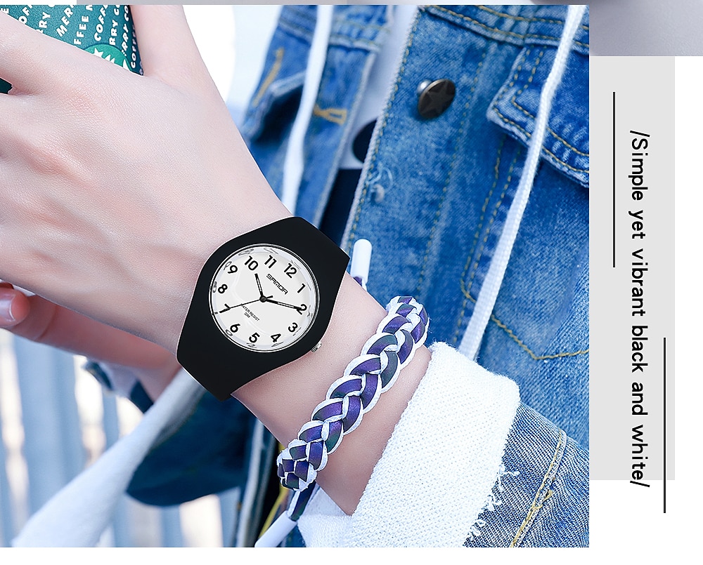 sanda dameshorloges casual fashion quartz horloge waterdicht valbestendig hd digitale weegschaal display damesklok 6056 2025 - $23.99 –P14