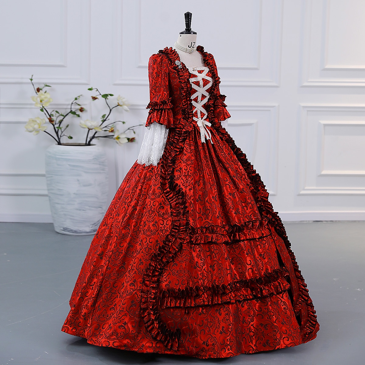 Cinderella Vintage Princess Colonial Period Dress All Costume Victorian Rococo Vintage Cosplay Performance Party Halloween 3/4-Length Sleeve Halloween 2025 - $166.99 –P10