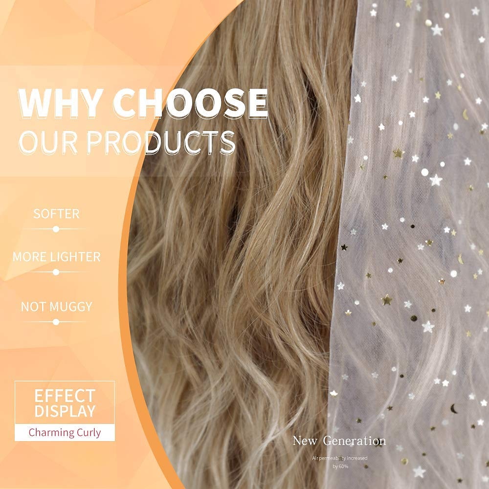 Ombre White Wig Long Wavy Wigs with Bangs for Women Wig Long Platinum Blonde Wig Natural Looking Synthetic Heat Resistant Hair Wigs for Daily Party Wig 26 Inches Christmas Party Wigs 2025 - $31.99 –P19