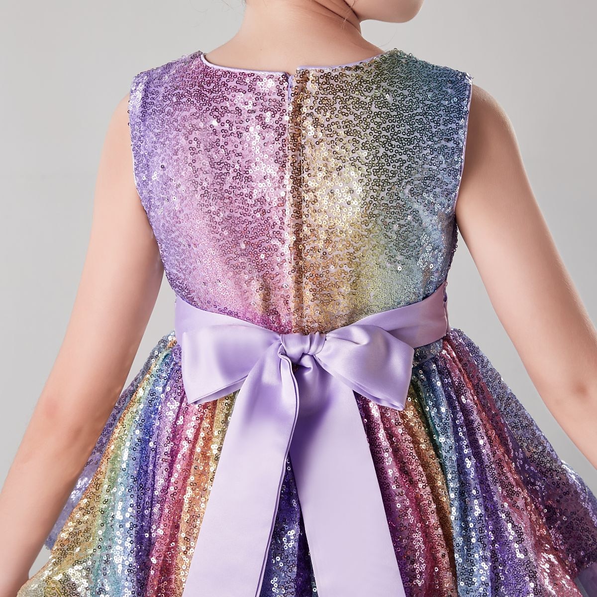 Lapset Vähän Tyttöjen Mekko Paljetti väri Tyllimekko Juhla Syntymäpäivä Tilkkutäkki Rusetti Moniväri Purppura Punastuvan vaaleanpunainen Midi Hihaton Prinsessa Makea Mekot Kevät Kesä Ohut 4-12 vuotta 2026 - ₩92398 –P6