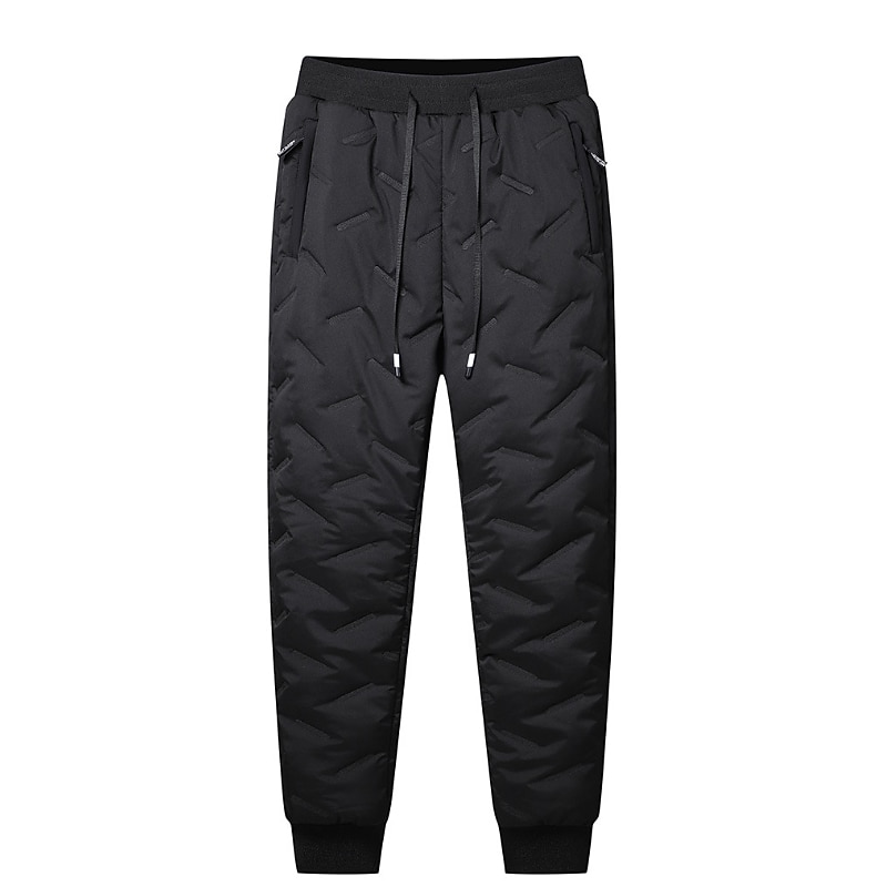 Hombre Sherpa Persona que practica jogging Pantalones de invierno Pantalones Pantalones casuales Bolsillo Correa Cintura elástica Plano Impermeable Templado Diario Ropa de calle Moda Moderno Negro 2026 - $27.99 –P1
