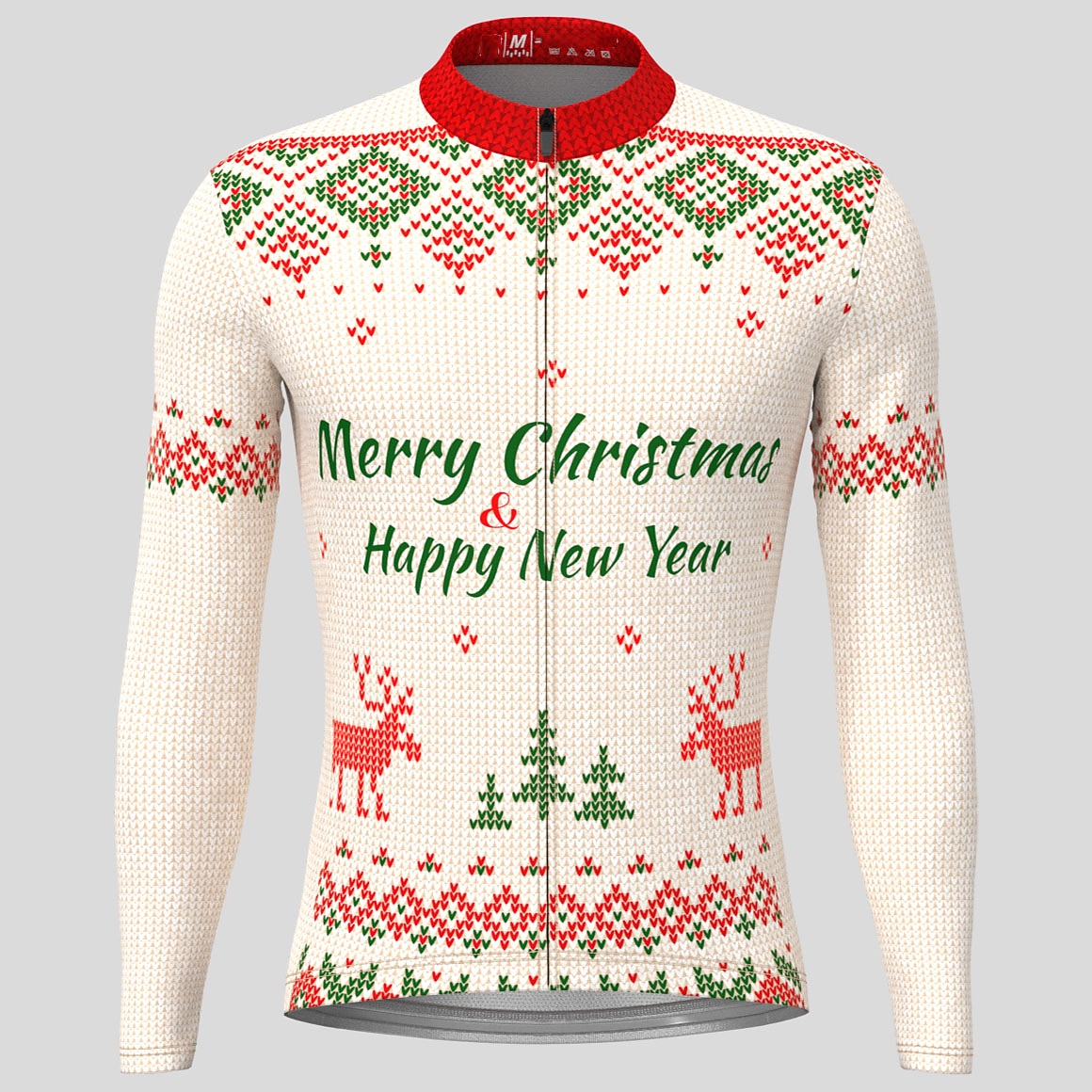 herrcykeltröja långärmad cykeltröja med 3 bakfickor ful jul rolig jul mountainbike mtb landsvägscykel cykling andas snabbtorkande fukttransporterande reflexremsor svart 2025 - $34.99 –P5