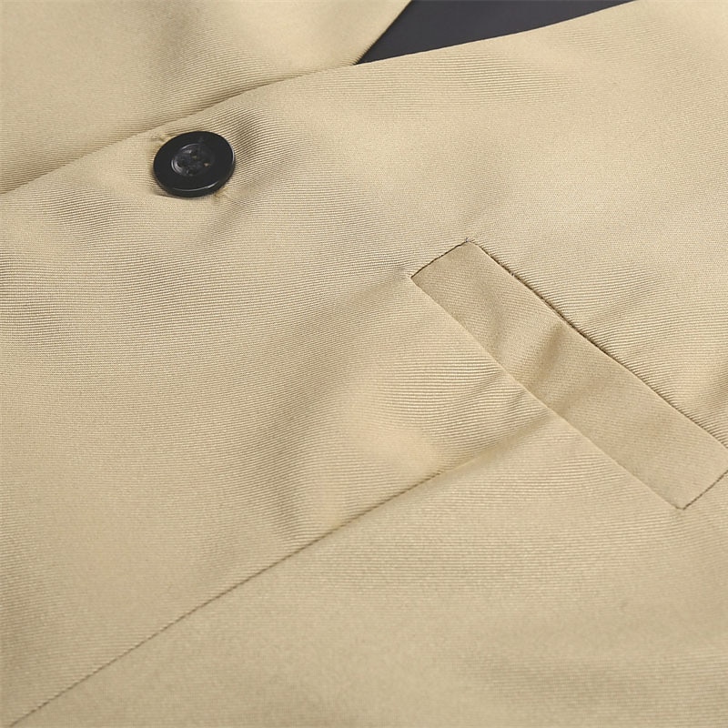 Hombre Chaleco Boda Oficina y carrera Ropa Cotidiana Noche Negocios Tradicional / Clásico Primavera Otoño Botón Bolsillo Poliéster 95% algodón Al Aire Libre Cómodo Boda Color puro Botonadura Simple 2025 - $24.99 –P11