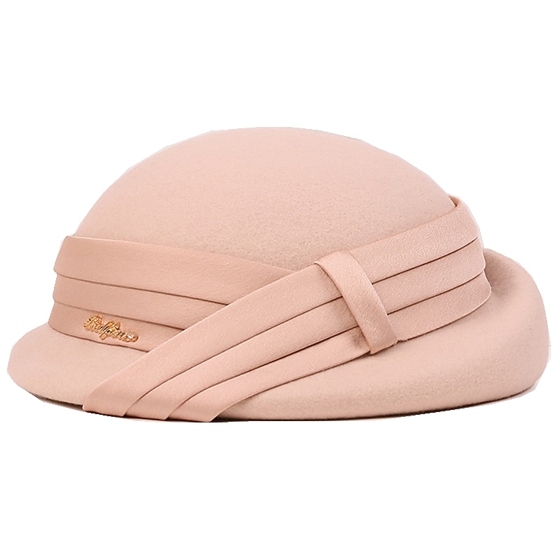 Hüte 100% Wolle Bowler / Cloche Hut Fischerhut Formal Casual Tee-Party Kentucky Derby Damentag Elegant Mit Schleife Kopfschmuck Kopfbedeckung 2025 - $43.99 –P12