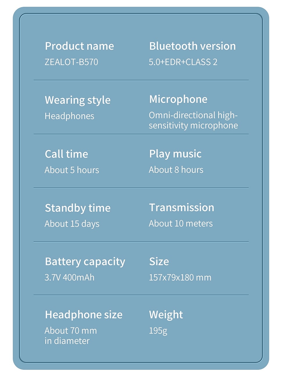 2025年 Zealot B570 ワイヤレスヘッドフォン FMラジオ オーバーイヤー Bluetoothステレオイヤフォンヘッドセット コンピュータ用電話TFカードAUXサポート  コレクション – $29.99 –P13