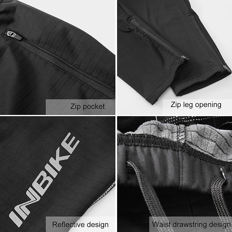 INBIKE Bărbați Dungi Pantaloni de ciclism Bicicletă Pantaloni Potrivire Formă Ciclism montan Ciclism stradal Sport Termic cald Impermeabil Fermoar Față Απαλό Negru Îmbrăcăminte Îmbrăcăminte Ciclism 2025 - $50.99 –P3