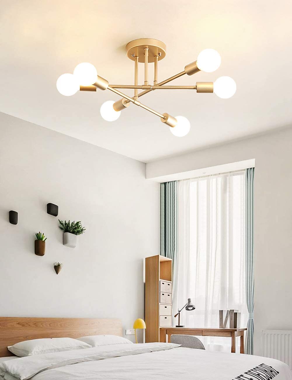 6-Licht 70 cm Sputnik Design Cluster-Design Kronleuchter Metall Industriell Lackierte Oberflächen Moderne Traditionell-Klassisch 110-120V 220-240V / ASTM 2025 - $83.99 –P5