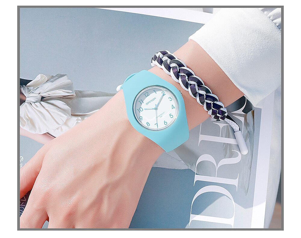 sanda dameshorloges casual fashion quartz horloge waterdicht valbestendig hd digitale weegschaal display damesklok 6056 2025 - $23.99 –P11