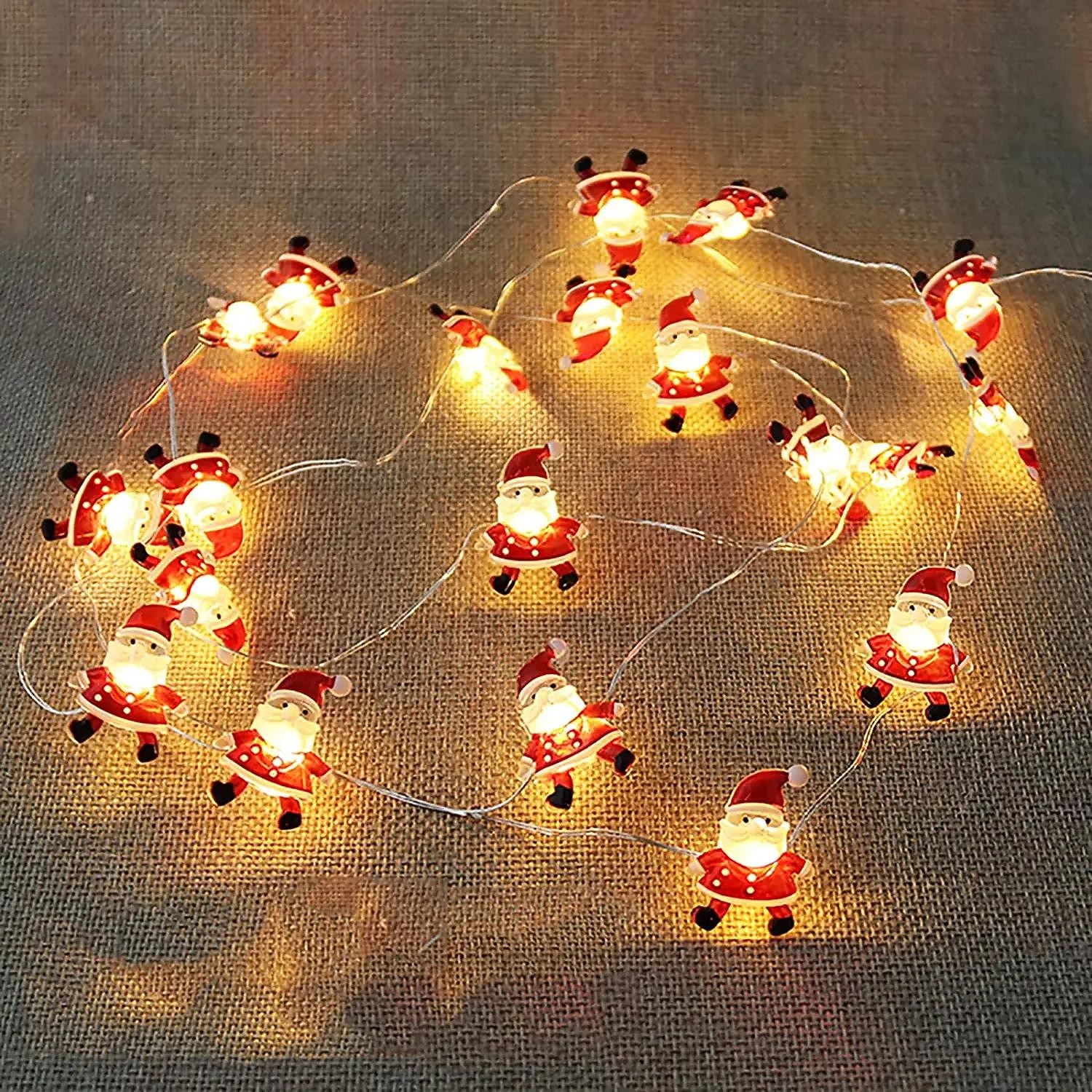Christmas Santa String Lights Snowman Bells Candy Lights Decor LED Fairy String Lights 3M-30LEDs 2M-20LEDs Battery Powered Christmas Tree Garden Home Party Atmosphere Decoration 2025 - CAD $17.99 –P5