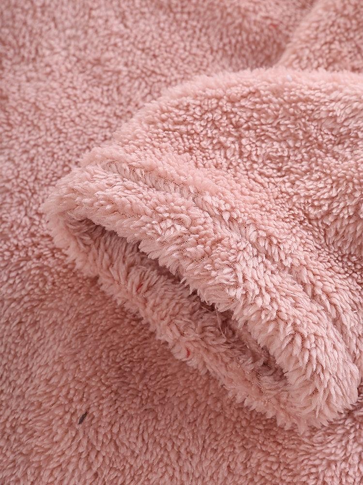 Per donna Tinta unica Pagliaccetto Pile Sherpa Manica lunga Felpa Top regolari Strada Informale A cordoncino Nero Bianco Rosa Rosso Blu Autunno inverno del 2025 a $15.99 –P4