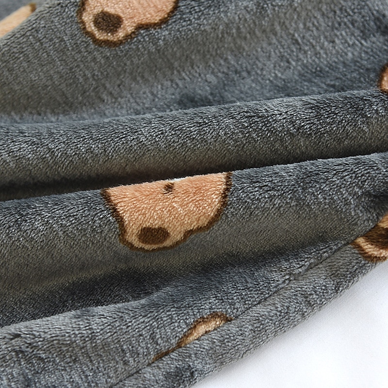 Men's Loungewear Flannel Pajama Pants Lounge Pants Bear Simple Plush Home Daily Flannel Breathable Long Pant Pant Elastic Waist Winter Dark Gray 2025 - $20.99 –P5