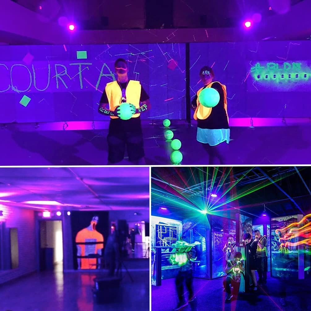 2 peças 1 peça led preto uv halloween roxo lâmpada 9.5w substituição de lâmpada preta até 100w luz preta nível uva 385-400nm a19 atmosfera assustadora de halloween de 2025 por $10.99 –P1