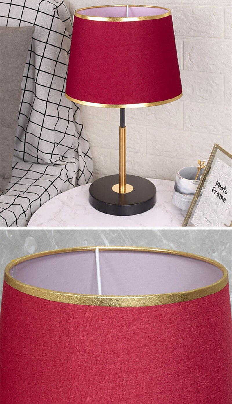 Bedside Table Lamp，Desk Lamps Modern Light Luxury Leather Table Lamp Hotel Bedroom Bedside Lamp American Decorative Table Lamps Nightstand Lamp Bedroom 2025 - $164.99 –P10