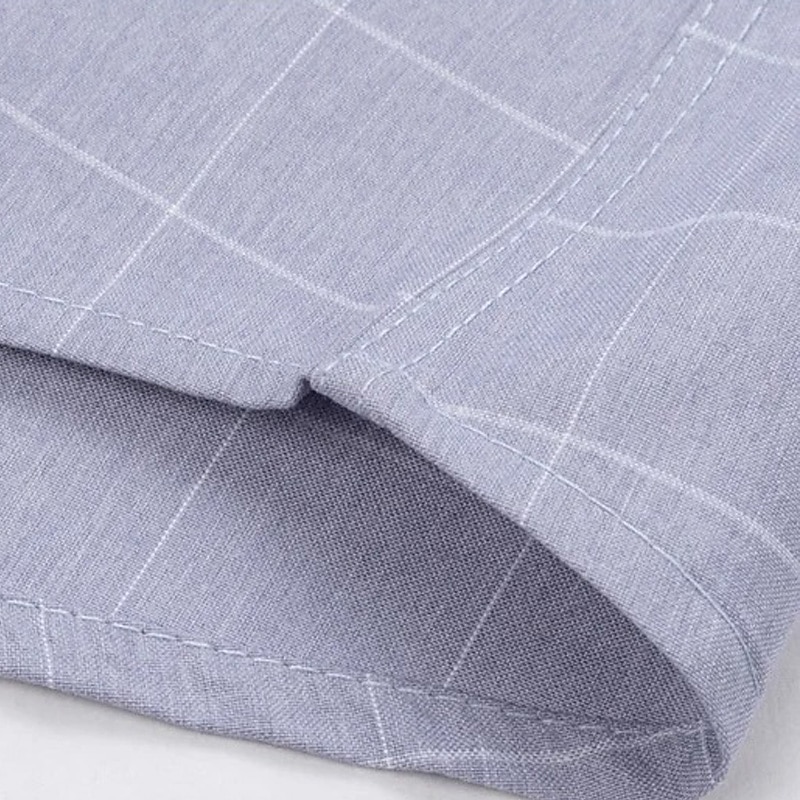 Per uomo Camicie Camicia non stirabile A quadri / A righe / Chevron Matrimonio Blu Grigio Azzurro Manica corta Collo ripiegabile Estate Primavera Abbigliamento del 2026 a $29.99 –P6