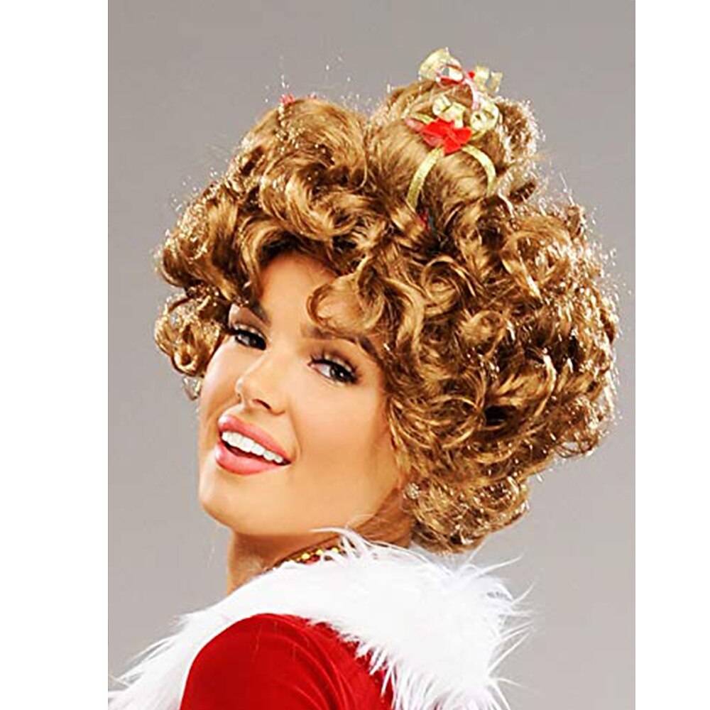 dámská hnědá paruka martha mayská halloweenská paruka ve stylu grinch 2025 - $28.99 –P3