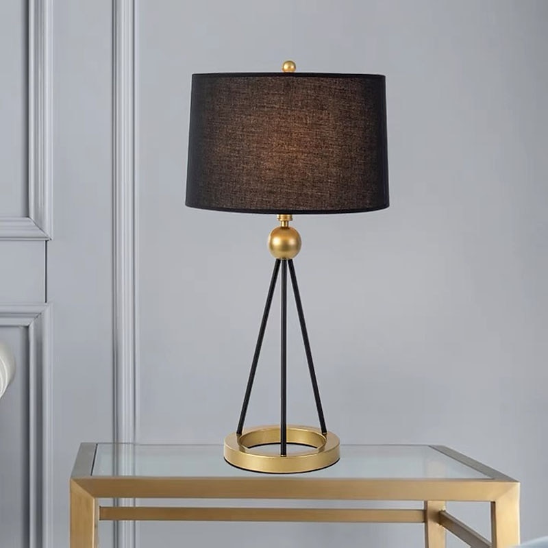 Lámpara de mesa LED pantalla de tela hierro, 5w 24,6 "lámpara de escritorio para sala de estar oficina dormitorio lámpara de mesita de noche simple moderna decorativa estudio sala de estar romántica 2025 - $474.59 –P6