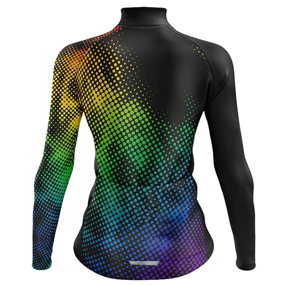 Mulheres Camisa para Ciclismo Poá Manga Longa Moto Camisa / Roupas Para Esporte Blusas com 3 bolsos traseiros Ciclismo de Montanha Ciclismo de Estrada Secagem Rápida Tiras Refletoras Bolso Traseiro de 2026 por $34.99 –P8