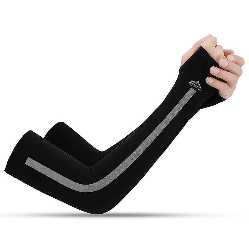 Mangas de braço de refrigeração de proteção solar UV Escudo da tampa do braço de compressão braço aquecedores Armwarmers Anti-Escorregar UPF50+ Resistente Raios Ultravioleta Náilon Chinês Elastano de 2025 por $5.49 –P5