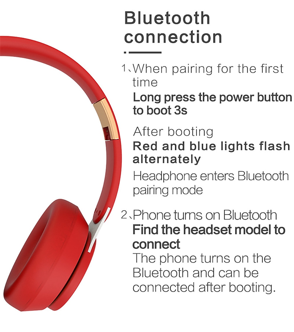Wireless Headphones Noise Reduction Bluetooth 5.0 Headset Foldable Earphones HiFi 9D Bass Stereo Earphone Sport Headset With Microphone 2025 - $27.99 –P13