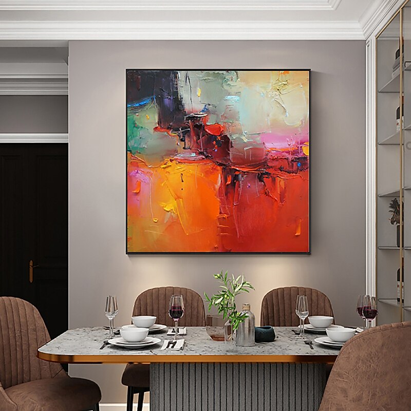 handgjord oljemålning canvas väggkonst dekoration modern abstrakt för heminredning rullad ramlös osträckt målning 2025 - $43.99 –P5
