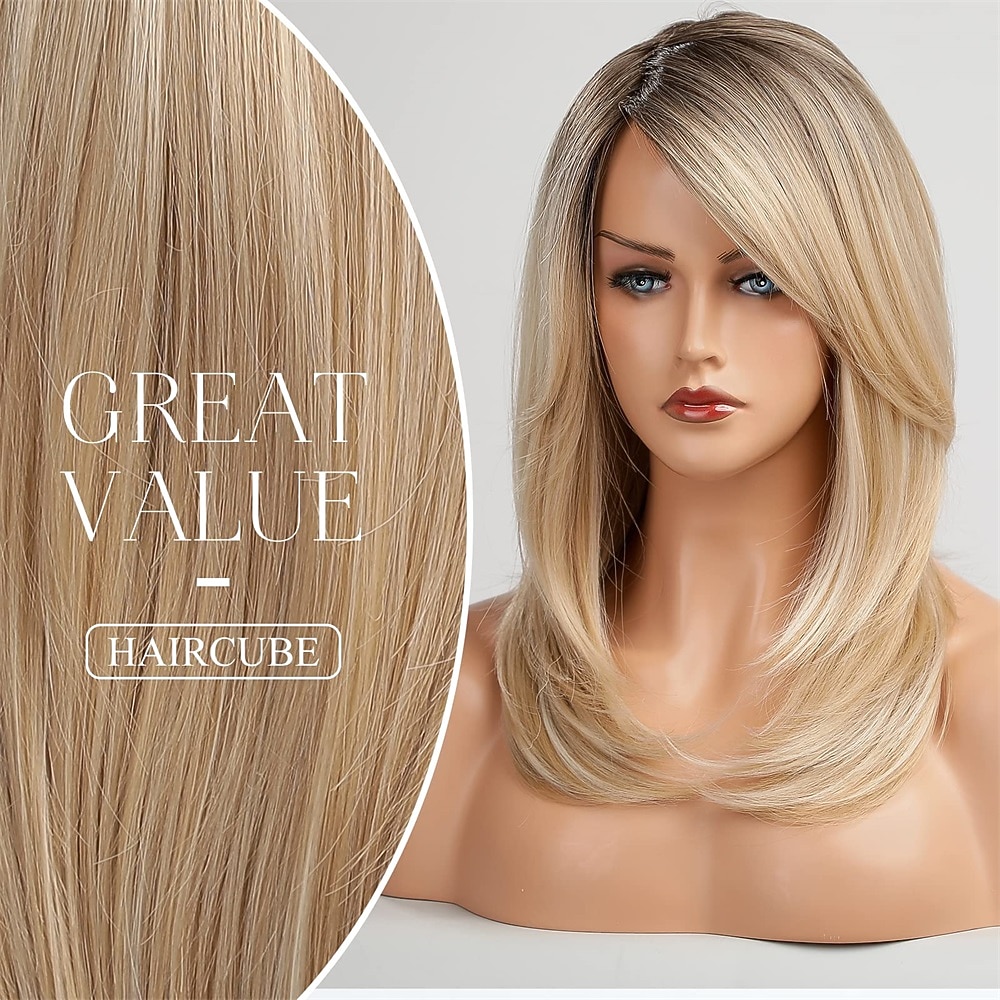 Rihanna Inspired Wigs Blonde Wigs for Women Shoulder Length Blonde Wig Highlights White Natural Layered Synthetic Wig for Daily Use Christmas Party Wigs 2026 - $28.99 –P3