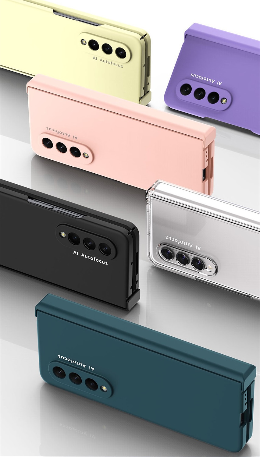 Чехол для телефона для Samsung Galaxy Z Fold 5 Z Fold 4 Z Fold 3 Z Fold 2 Flip защитная рамка Flip полный чехол защитный однотонный ПК 2025 - $32.99 –P17