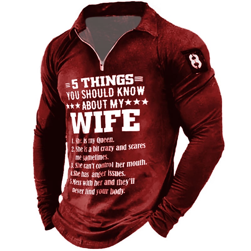 Men's Funny Zip Polo Shirts Golf Shirt Long Sleeve Polo Shirts Collared Shirts Vintage Casual Streetwear Festival Wear Party Outfits 3D Print Quarter Zip Polo Black Red Blue 2025 - $23.99 –P5