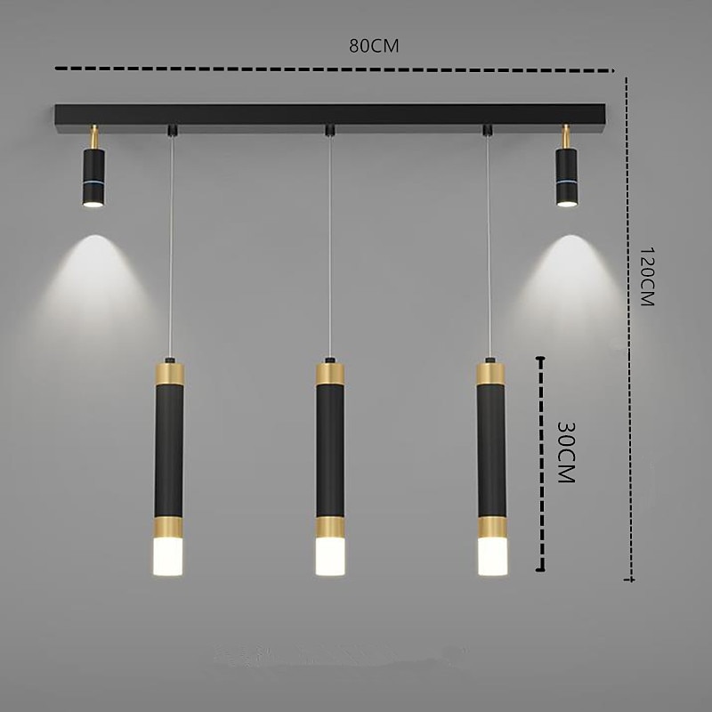 Luminária suspensa Luminárias ajustáveis com holofotes, candelabro de 5 luzes e 7 luzes de acrílico Decoração do quarto Lâmpada do teto Sala de jantar, Sala de estar, Bar, Iluminação pendente da de 2025 por $229.99 –P7