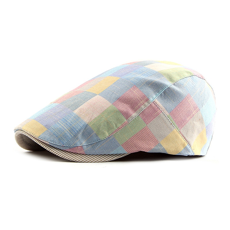Men's Flat Cap Pink Red Cotton Adjustable Buckle Print Simple 1920s Fashion Casual Street Dailywear Weekend Plaid Portable Comfort Fashion 2026 - E£903.4 –P2