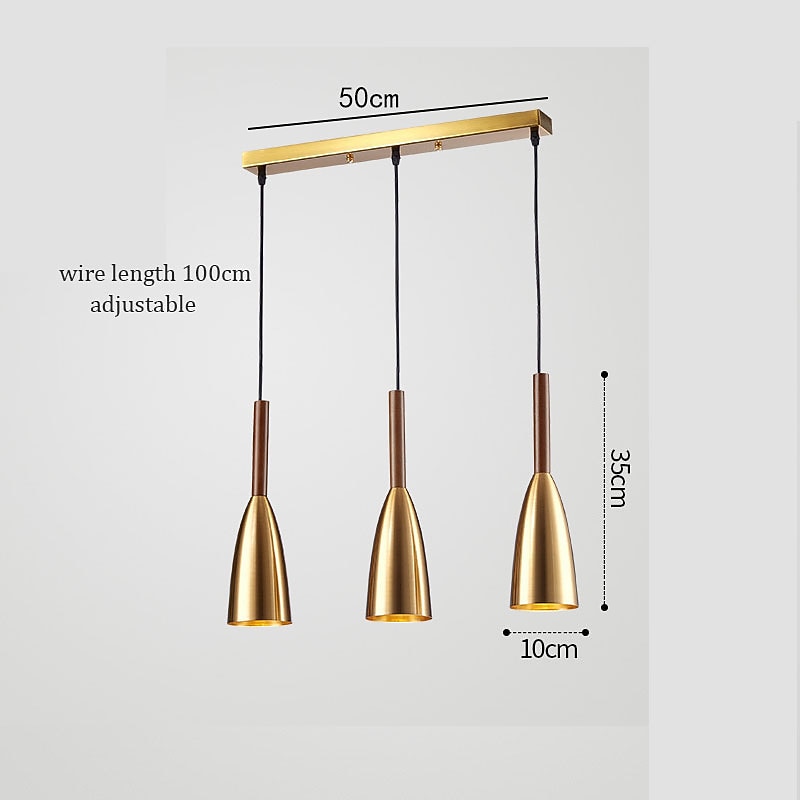 светодиодный подвесной светильник с отделкой из золота, 3 лампы, 50 см, регулируемый подвесной светильник для кухонного острова, столовой (лампа в комплекте) 2026 - $162.99 –P7