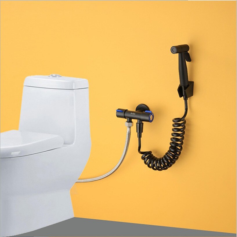 kädessä pidettävä wc-bidet suihkutussarja seinäkiinnitys 304 ruostumaton teräs wc-bidet suihkupää letkulla kylpyhuoneen puhdistussetti 2025 - $40.99 –P16