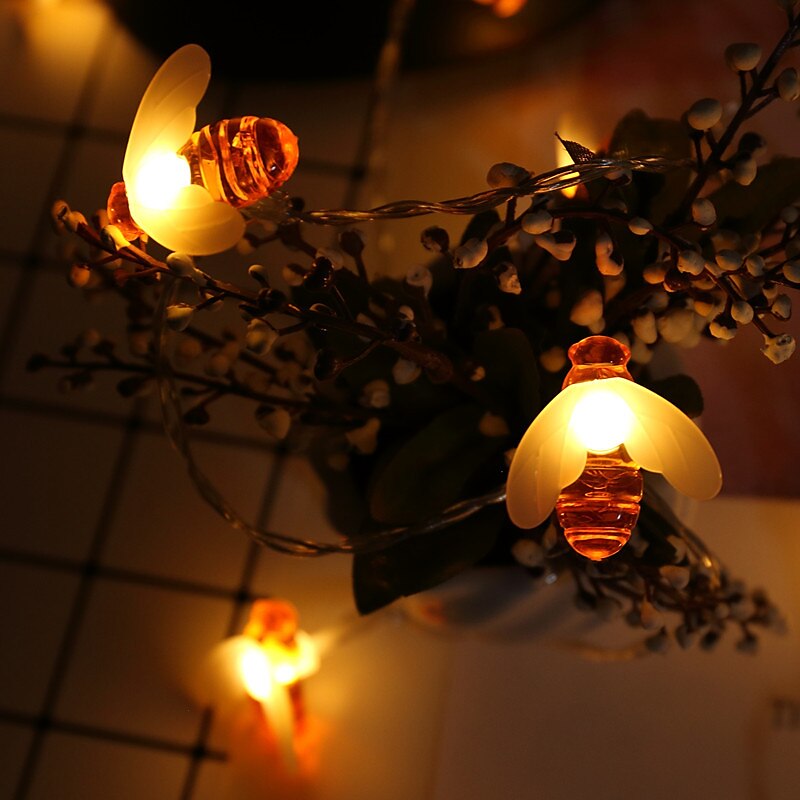 Solarne bee string lights zewnętrzne wodoodporne 12m-100led 7m-50led 6.5m-30led 8 trybów oświetlenie oświetlenie ogrodowe dekoracje świąteczne przyjęcie świąteczne drzewo ogrodowe dekoracja patio 2025 - $46.99 –P8