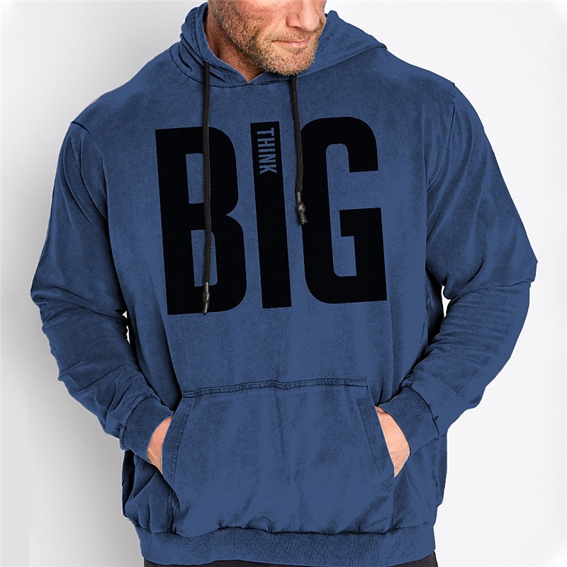 Homens Tamanho Grande Pulôver Moletom Com Capuz Grande e Alto Impressão 3D Com Capuz Bolsos Manga Longa Primavera & Outono Moda Roupa de rua Básico Confortável Trabalho Roupa Diária Blusas de 2025 por $28.99 –P4