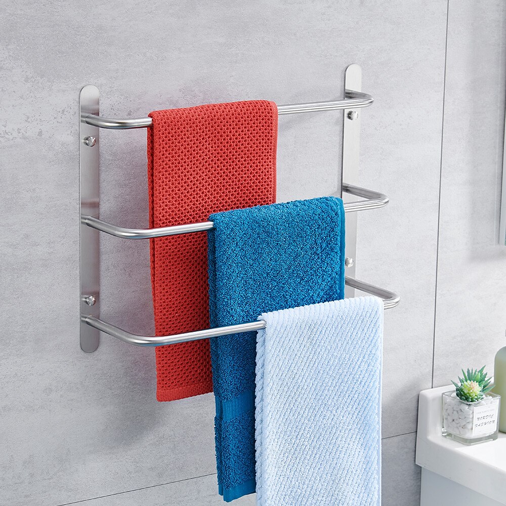 Bathroom Towel Bar Multilayer Bathroom Shelf Contemporary Polished Stainless Steel Bathroom 3-tier Towel Bar Wall Mounted 45/60 cm 2025 - $60.99 –P6