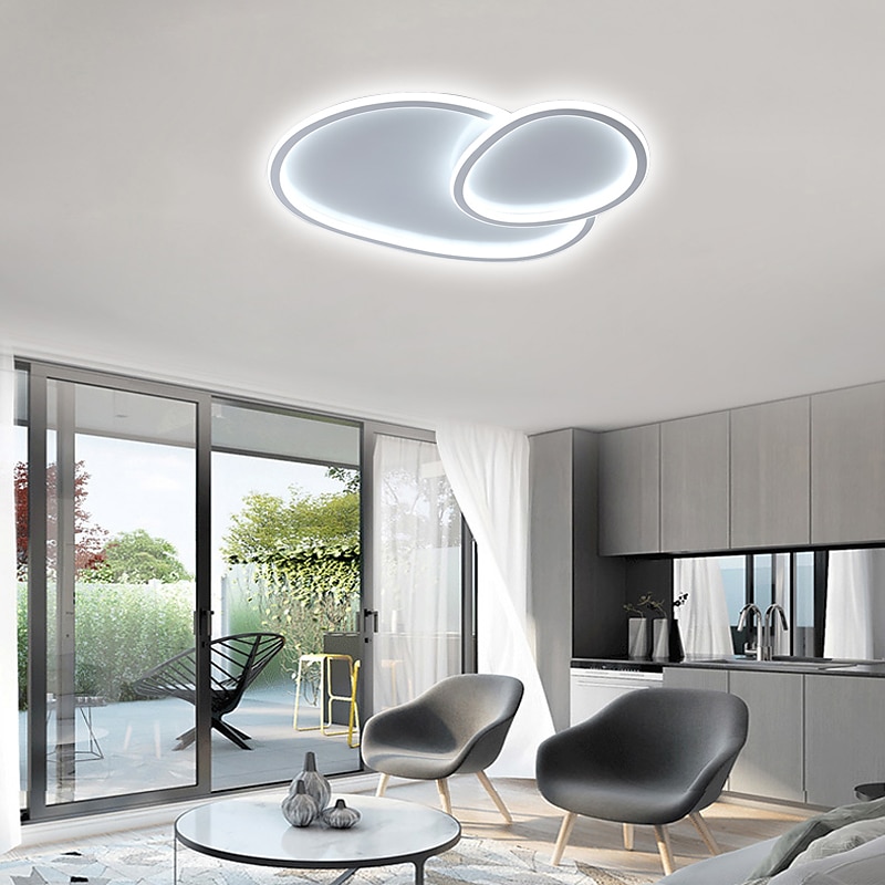 oświetlenie sufitowe led geometryczne kształty światła do montażu podtynkowego metalowa dekoracja sufitu oprawy oświetleniowe, 50 cm oświetlenie sufitowe led okrągła konstrukcja, oprawa oświetleniowa 2025 - $248.39 –P5