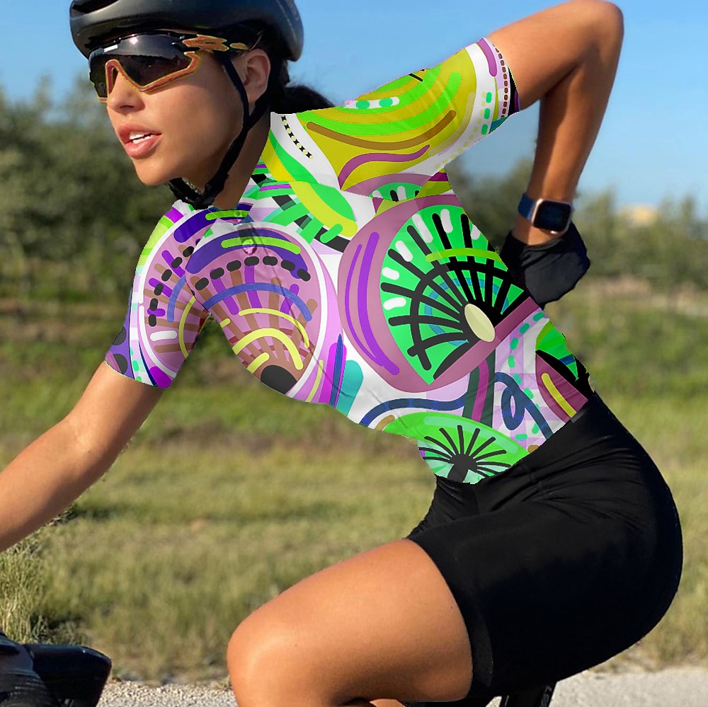 Mulheres Camisa para Ciclismo Manga Curta Moto Camisa / Roupas Para Esporte Blusas com 3 bolsos traseiros Ciclismo de Montanha Ciclismo de Estrada Respirável Secagem Rápida Pavio Humido Tiras de 2025 por $28.99 –P7