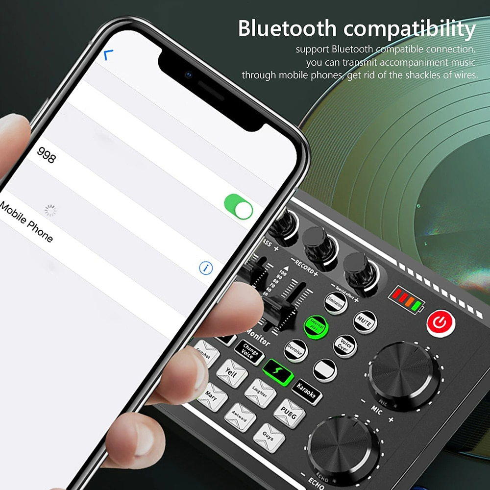 Professional Audio Mixer, Live Sound Card and Audio Interface with DJ Mixer Effects and Voice Changer,Podcast Production Studio Equipment, Prefect for Streaming/Podcasting/Gaming 2025 - $51.99 –P10