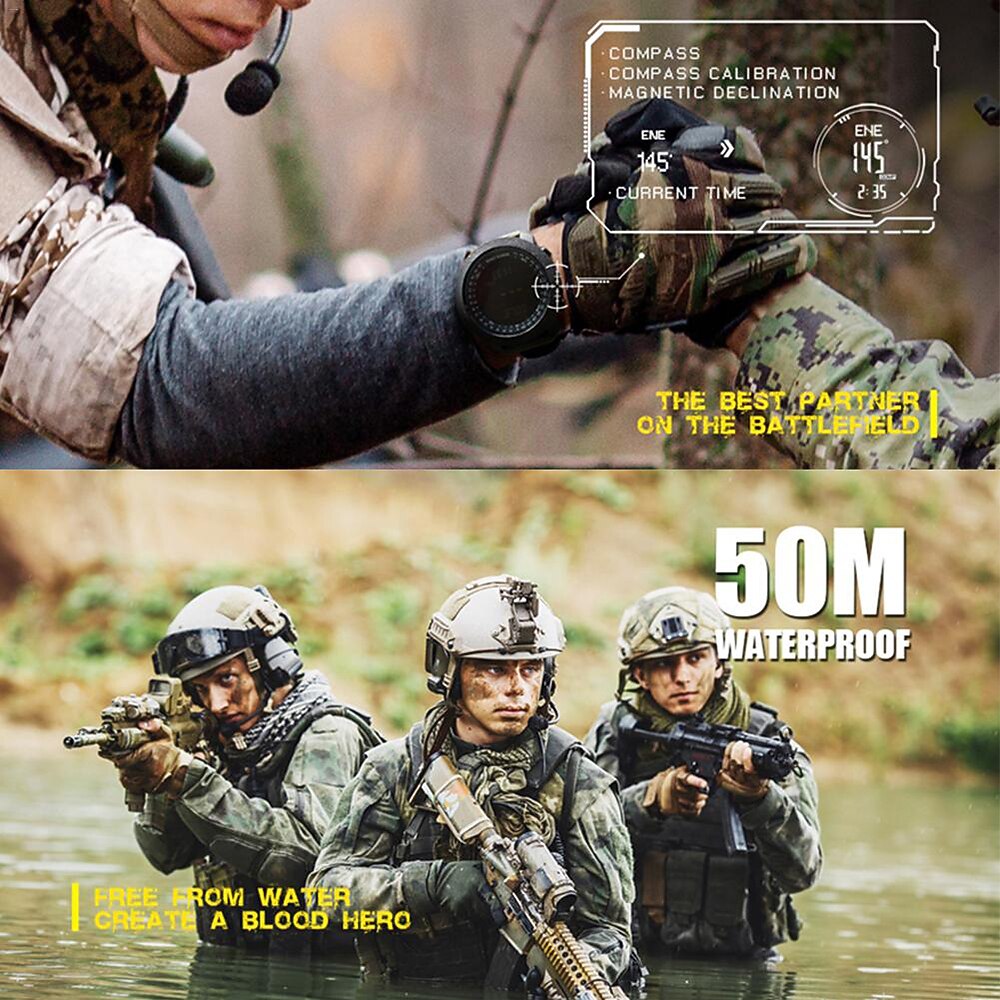 Apache Men Digital Watches Waterproof 50M Running Swimming Men Tactical Sport Watch Outdoor Sports Survival Military Watches Gift for men, Compass, Pedometer Calories 2026 - $81.99 –P5