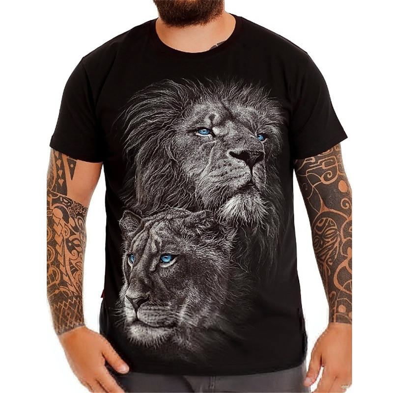 Per uomo Plus Size maglietta Grande e alto Pop art Girocollo Stampa Manica corta Primavera estate Di tendenza Streetwear Essenziale Comodo Informale Sport Top del 2026 a $20.99 –P3